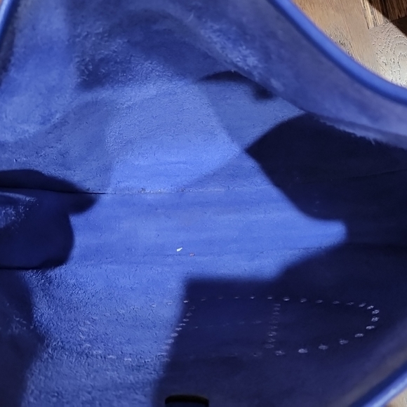 SOLD HERMES Electric Blue Clemence Leather Evelyne III 33 Bag - Picture 12 of 16